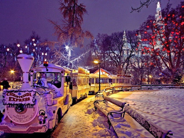 Christmas Market in Vienna, Austria